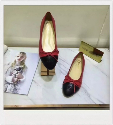 CHANEL Shallow mouth flat shoes Women--027